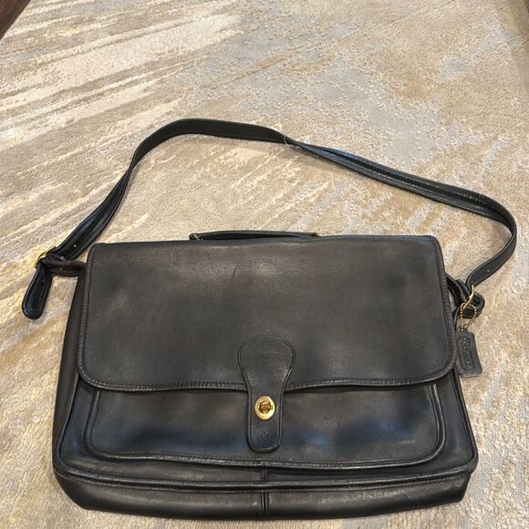 VTG coach station briefcase black made in New York in great shape for age - Picture 1 of 15